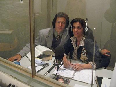 Rosangela Ventura e seu esposo Pedro Ventura na Rádio 92.5 FM